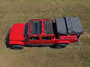 Jeep Gladiator Mesh Bikini Top - Rough Country - Plus - Black - '20-'24